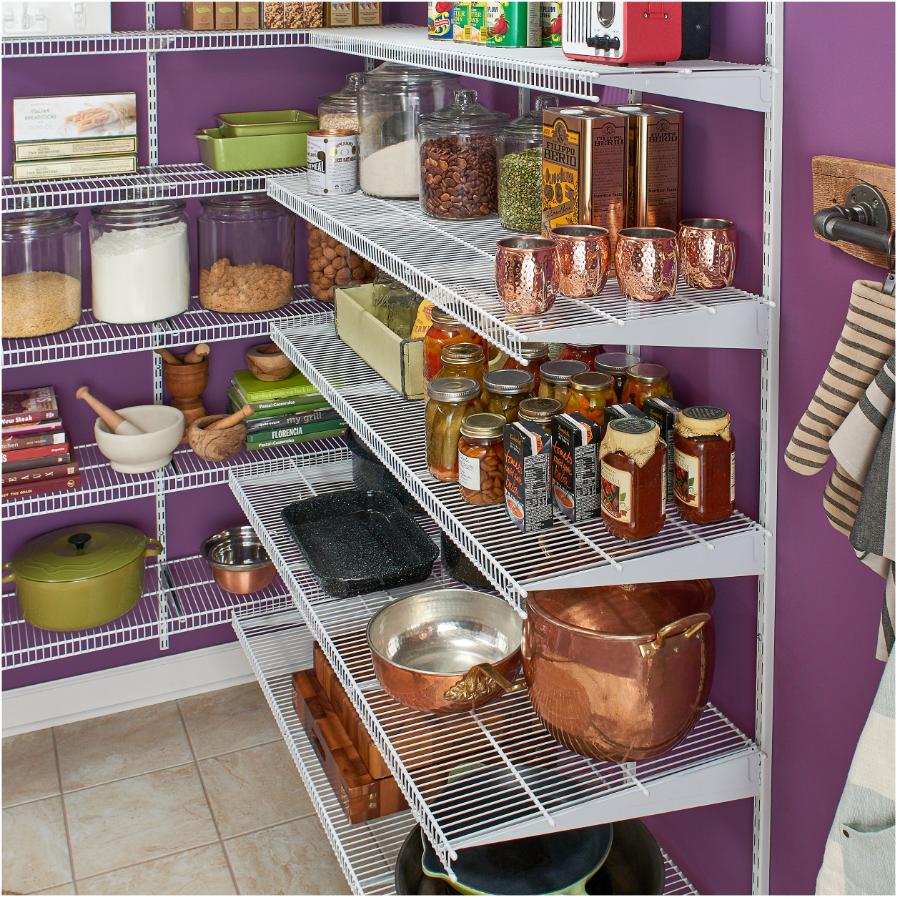 Stone Harbor Double Track Shelf Brackets - 7 Inch White Closet Shelving Supports