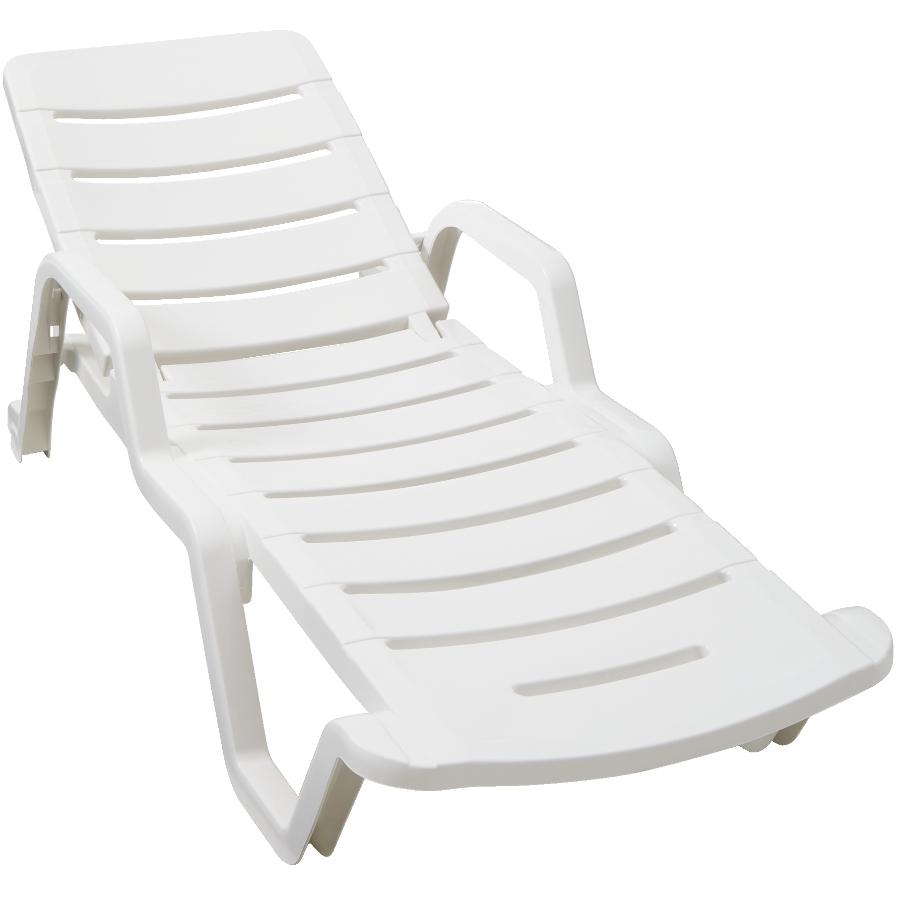 Adams 1 white resin chaise lounge discount