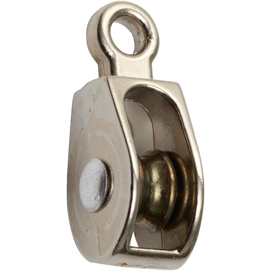 Stanley National Hardware 3203BC 1 Fixed Single Pulley in Nickel 