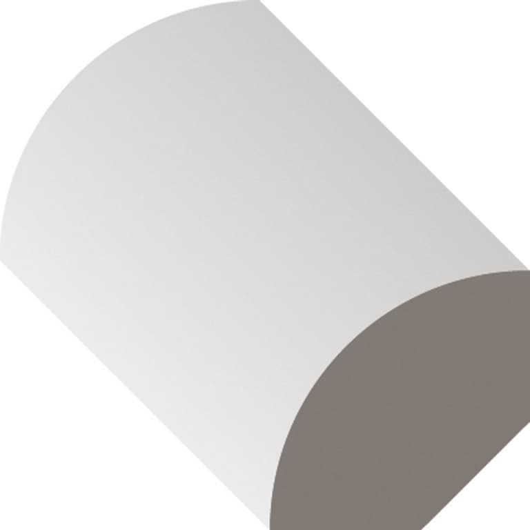 METRIE 11/16" x 11/16" x 8' White PVC Quarter Round Moulding