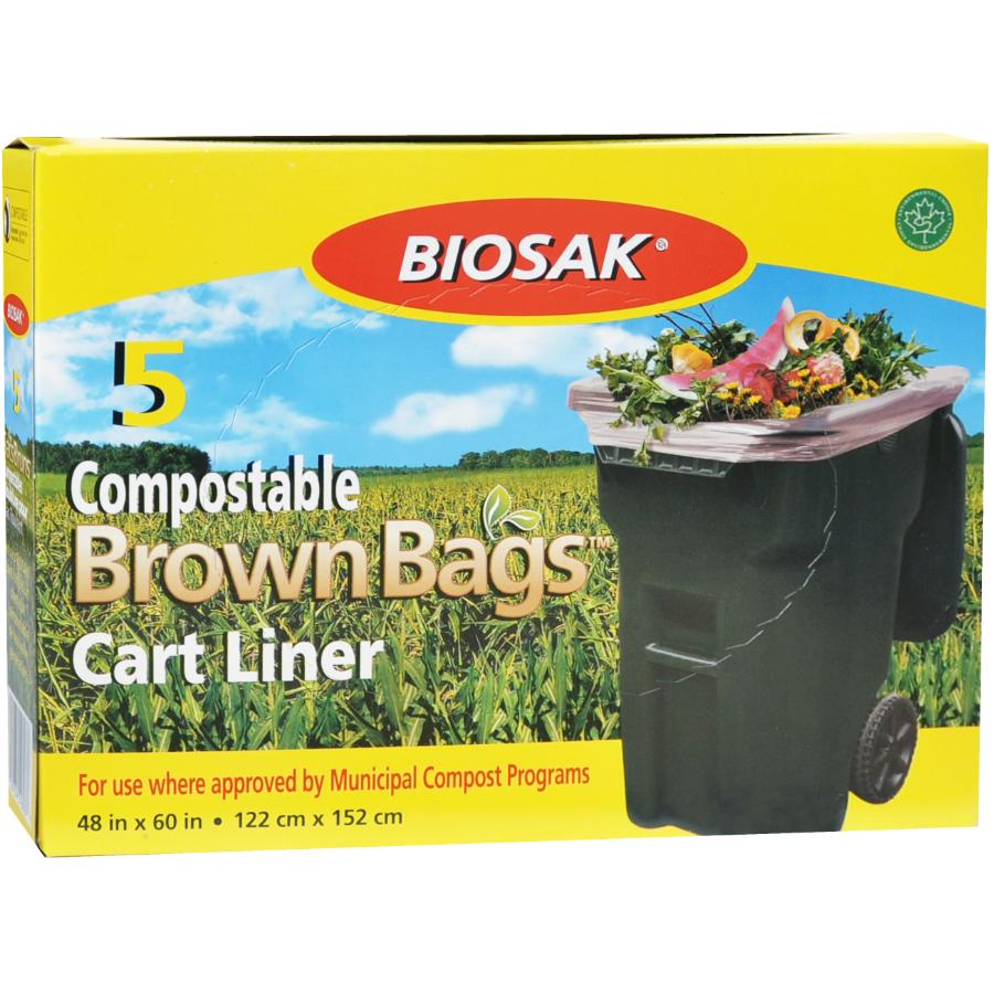 BIOSAK Compostable Brown Bags Home Hardware