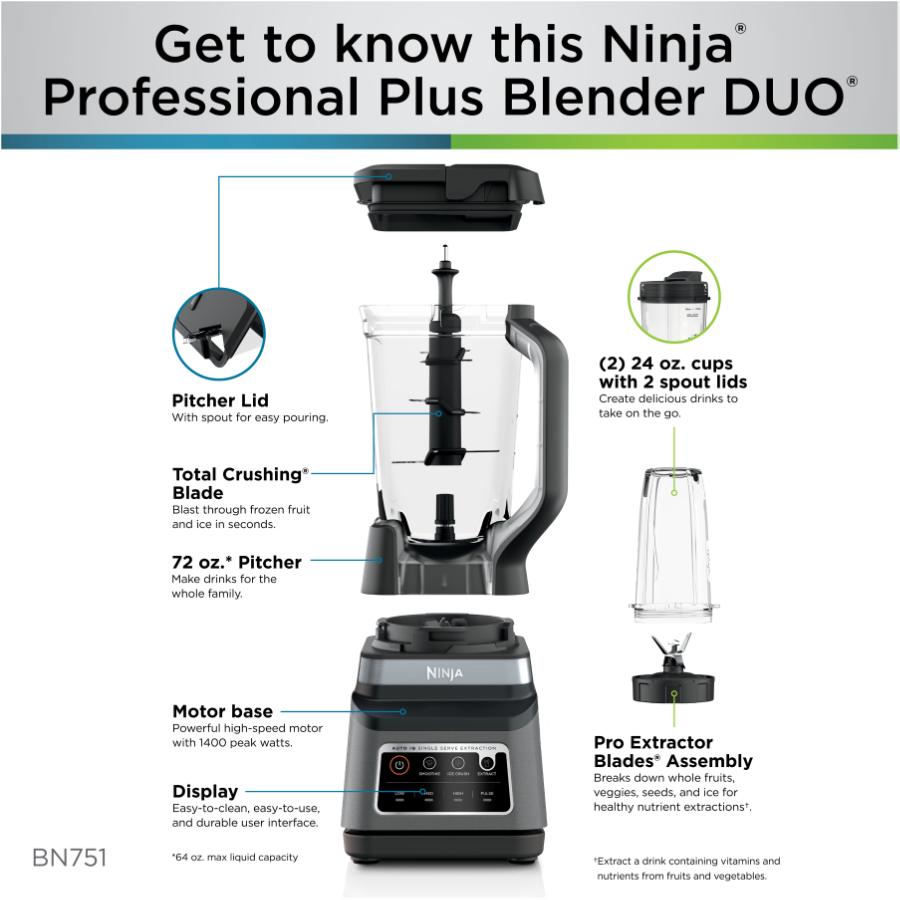 NINJA Professional Plus Blender Duo | Home Hardware