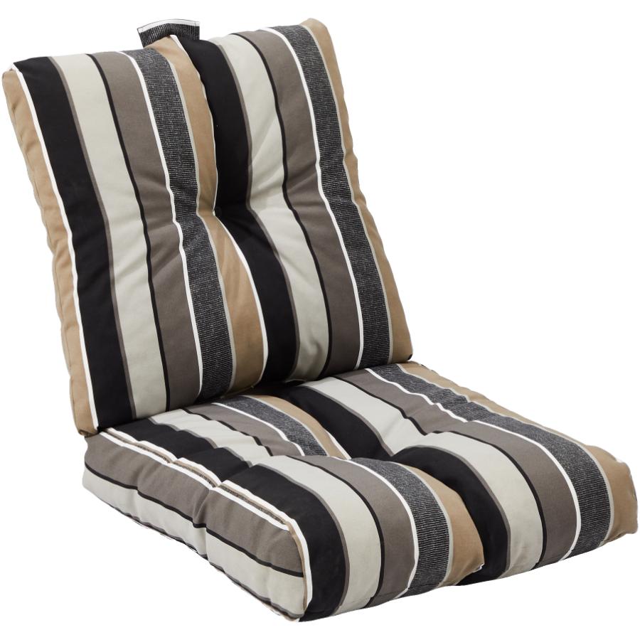 Deep Seat Cushion - Black + Taupe Stripe | eBay