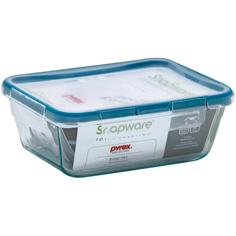 SNAPWARE Rectangle Glass Storage Dish with Locking Lid Home Hardware
