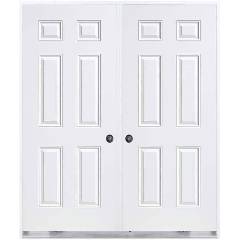 DOORSMITH 30" x 82" Right Hand Outswing 6 Panel Double 