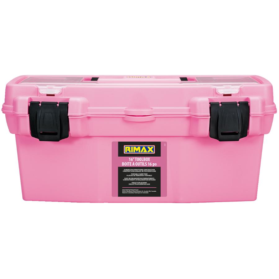 large pink tool box