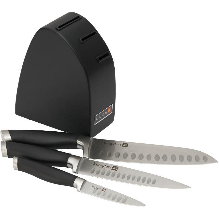 4 Piece Kitchen Knife Set with Block