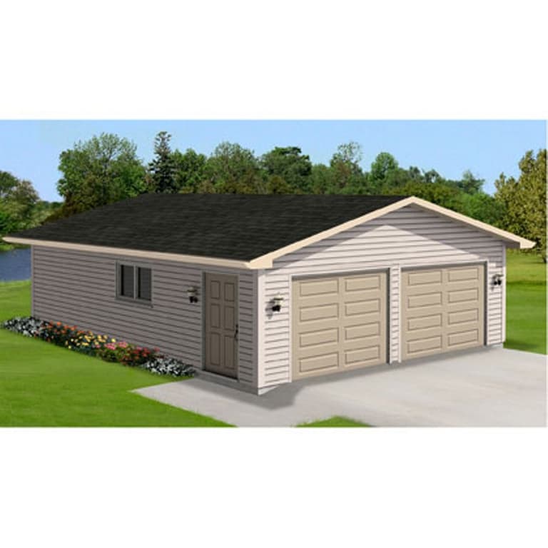 28' x 30' 2 Door Garage Package, with Complete Exterior Option Home