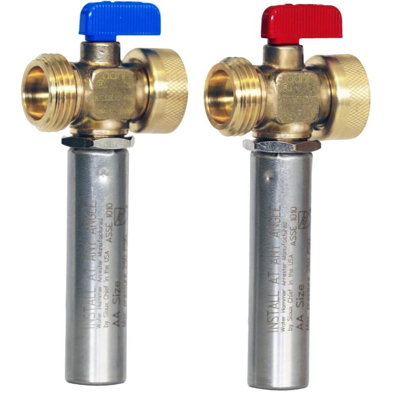 Dahl 2 Pack 3/4" HosexFemale Swivel Washing Machine Hammer Arrestors