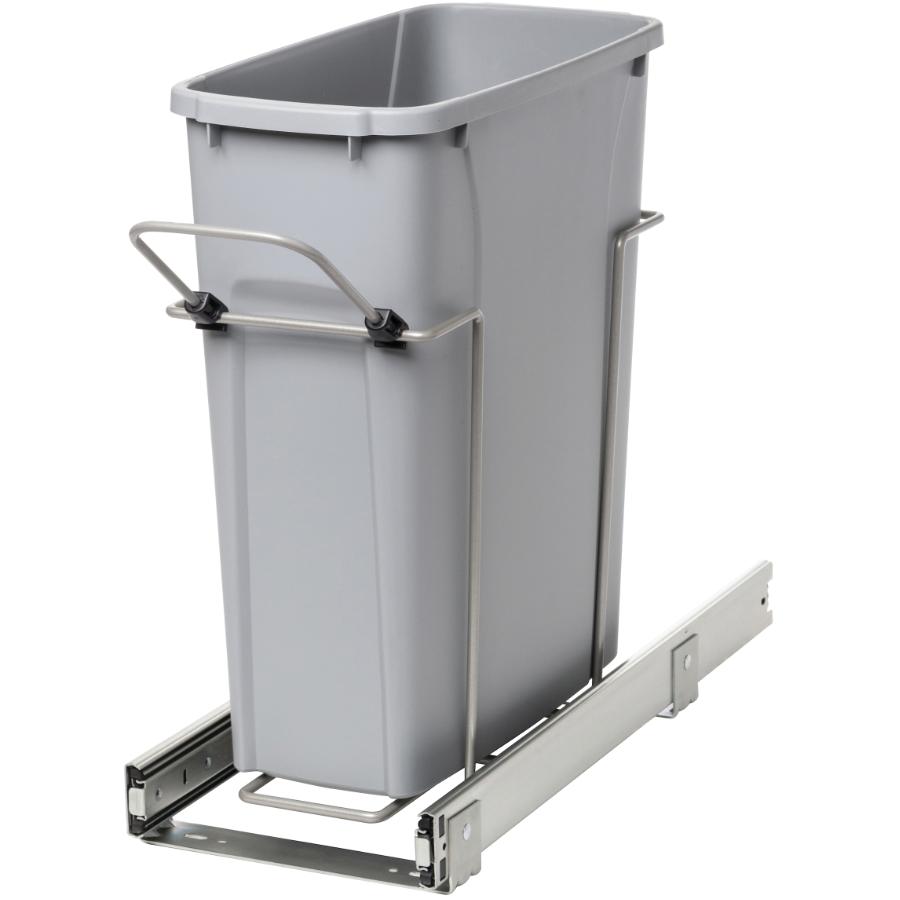 Real Solutions For Real Life 20 Quart White Sliding Wastebasket 