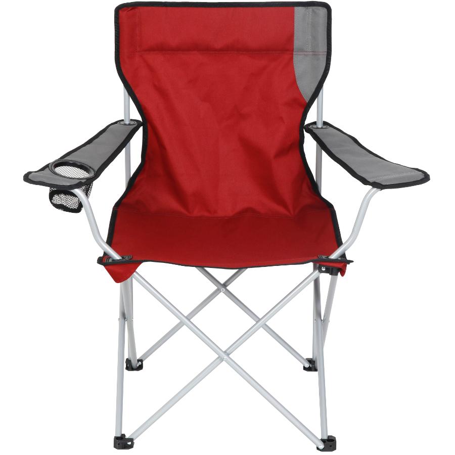 HOME ESSENTIALS Maroon Deluxe Adult Folding Camping Chair | Home