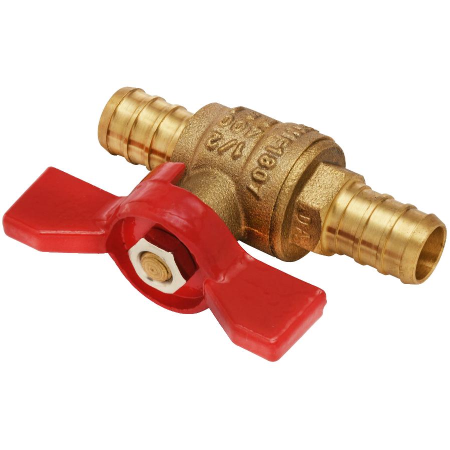 5-PCs HeSun 1/2-Inch PEX Ball Valves with Drop Ear, 1/4