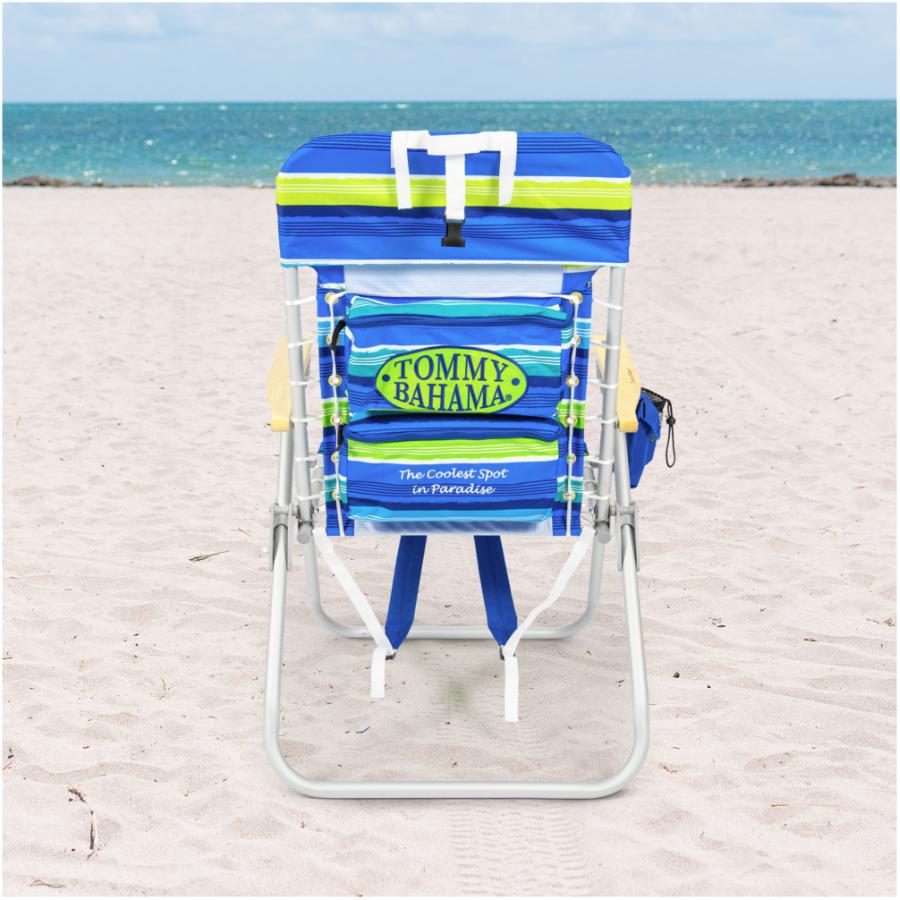 TOMMY BAHAMA Position Beach Chair with Dry and Cooler Pouch