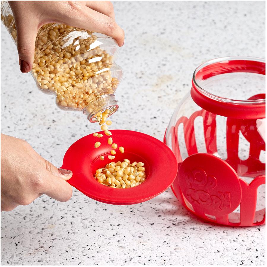 家庭用オンパー:onparの発泡器の最新型 TASTY Glass Microwave Popcorn Popper | Home Hardware