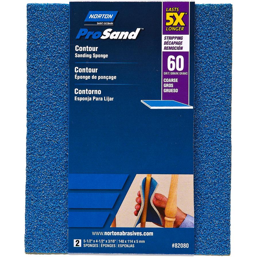 Norton ProSand 4.5x4.5 Sanding Sheets 60-Grit - 4 Pack Aluminum Oxide Power Sanding Paper