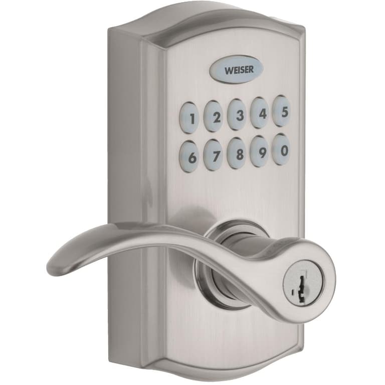 WEISER LOCK Satin Nickel Electronic Smartcode Commercial Lever Deadbolt