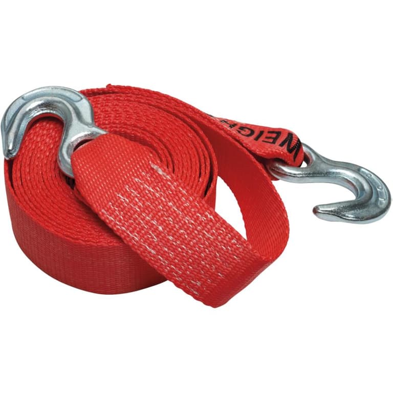 Erickson 8500lb Capacity 2"x15' Red Tow Strap, with Hook Home Hardware