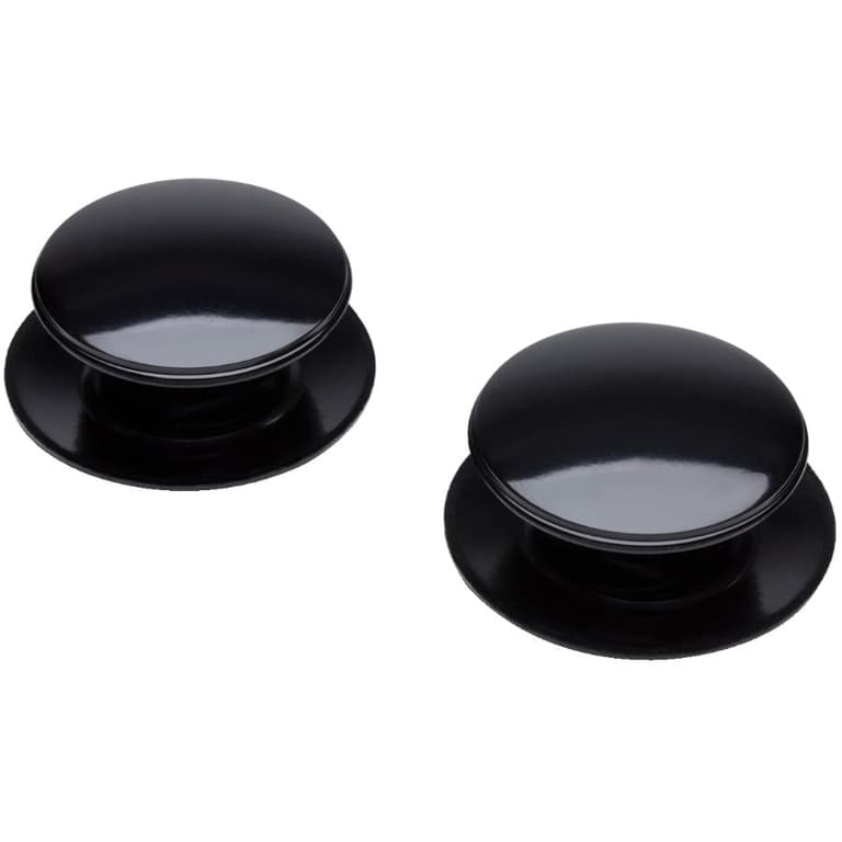 2 Pack Black Standard Pot Knobs Home Hardware