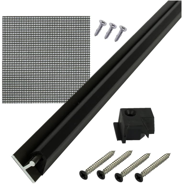 Screeneze 4' X 4' Bronze SnapTrack Porch Screen Kit Home Hardware