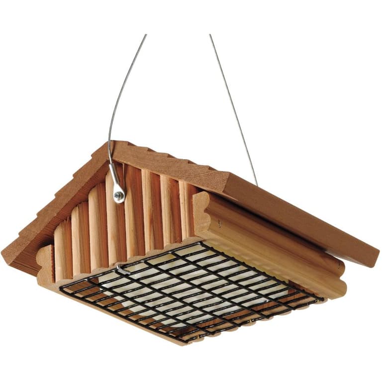 Upside Down Cedar Suet Bird Feeder Home Hardware