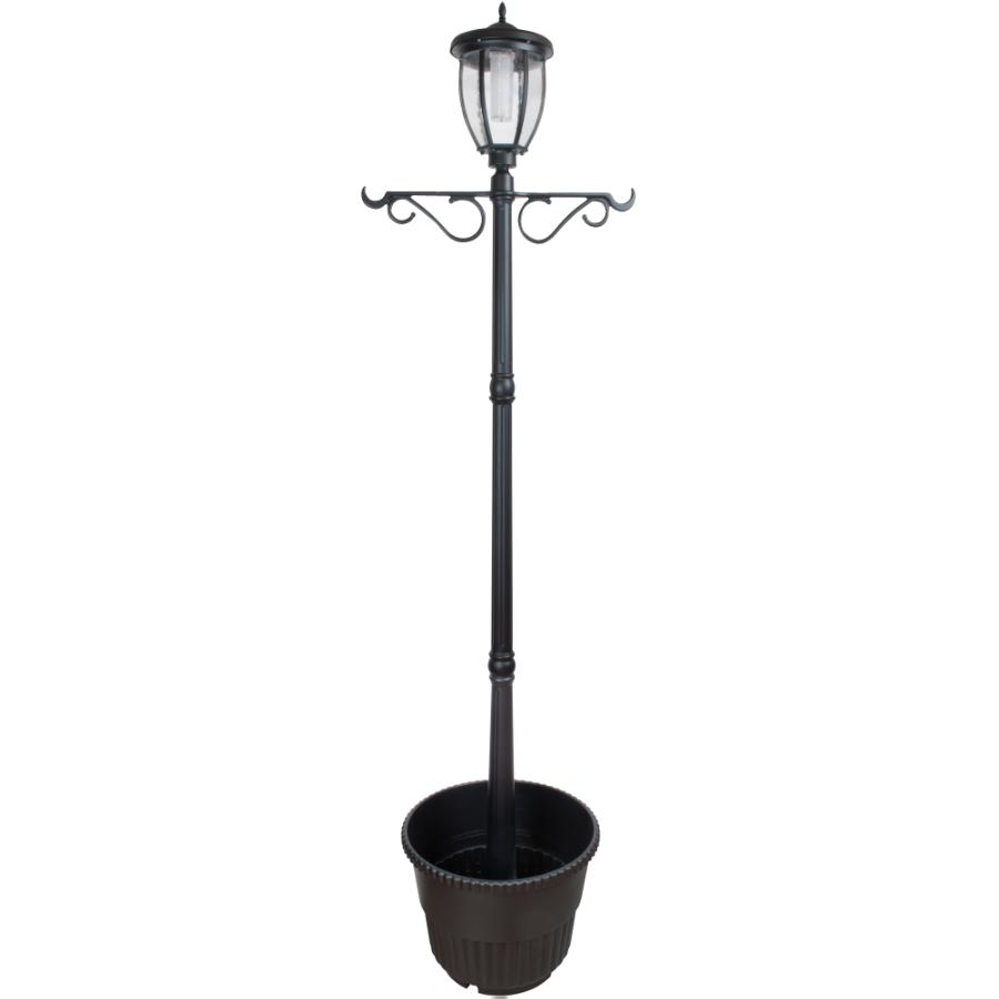 Fusion 85 High Output Solar Lamp Post, Solar Lamp Post With Planter Base