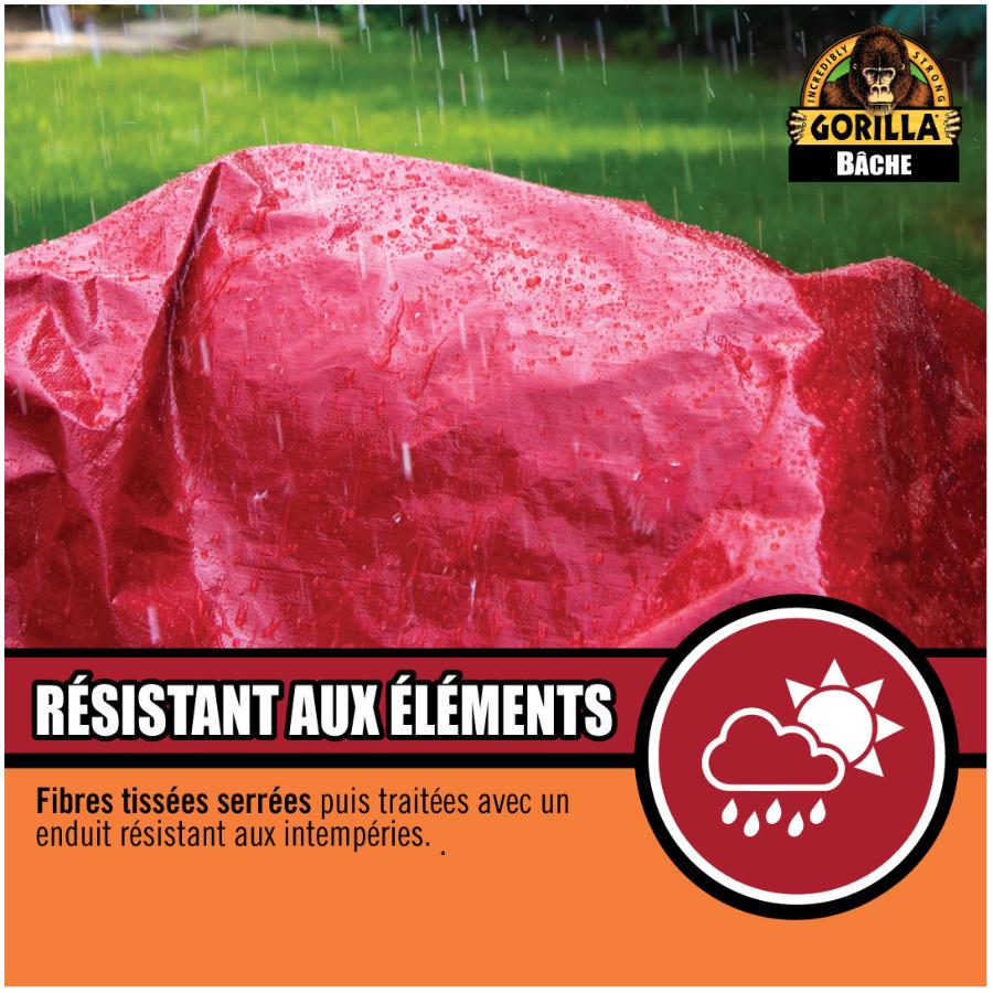 Gorilla 8' X 10' Heavy-Duty Tarp – Waterproof, UV-Treated Polyethylene With Reinforced Edges & Grommets