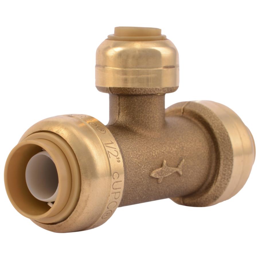 Sharkbite 1 2 X 1 4 Push Fit Brass Reducing Tee Home Hardware
