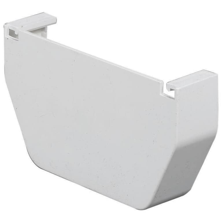 Euramax Canada Contemporary White Vinyl Gutter End Cap Home Hardware