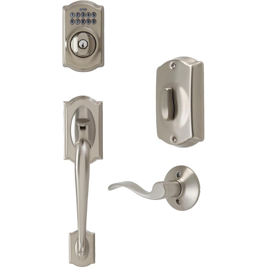 SCHLAGE LOCK Satin Nickel Camelot / Accent Electronic Entrance