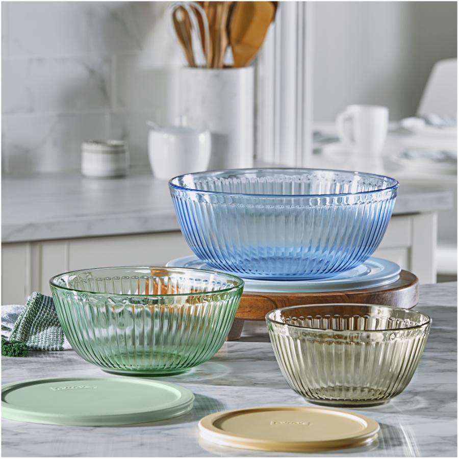 Pyrex glass bowl set hotsell