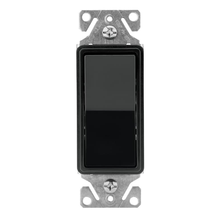 EATON Single Pole Decora Black Light Switch
