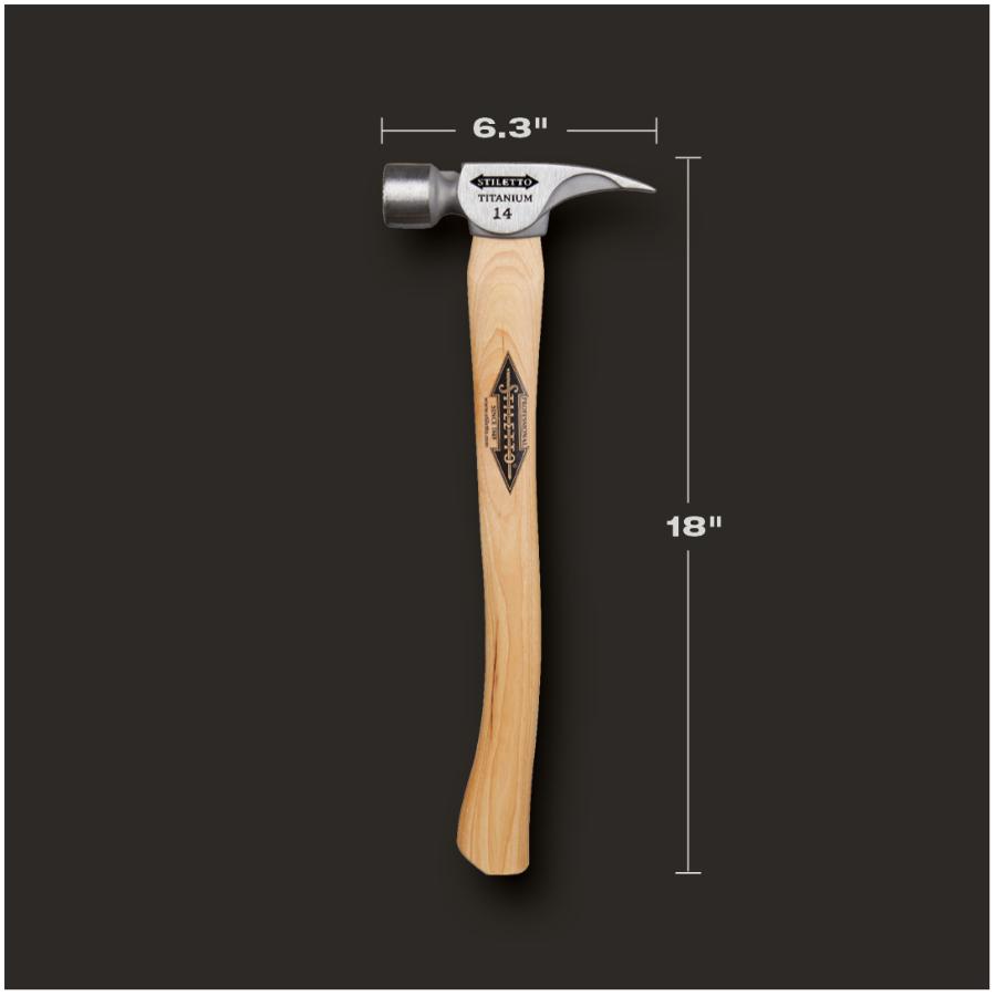 21oz California Hammer  Curved Handle , Milled Face, Hickory Handle Proferred Hammers - View #6