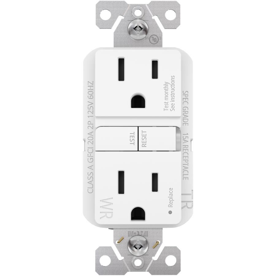 thumbnail image 2 of 15A Tamper Resistant GFCI Outlet With White Plate – ETL Listed, Weather Resistant 2 of 6