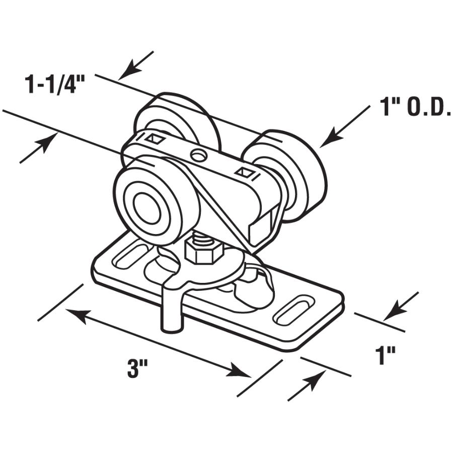 Prime-Line Products N 6725 Rouleau De Porte De Poche Avec