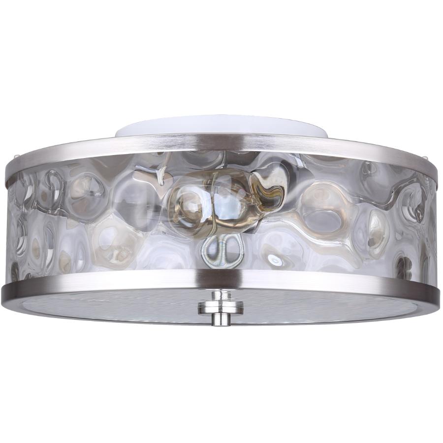 Cala 2 Light Brushed Nickel Vanity Fixture With Watermark Glass ...