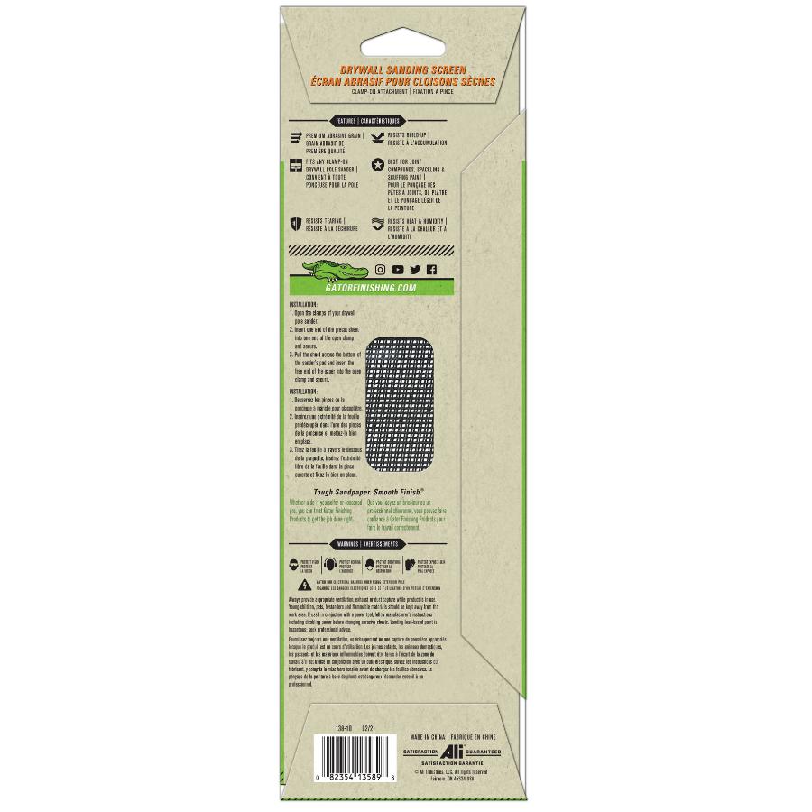 Gator Clamp-On Aluminum Oxide 1/4 Sandpaper Sheets, 100-Grit, 6-Pack