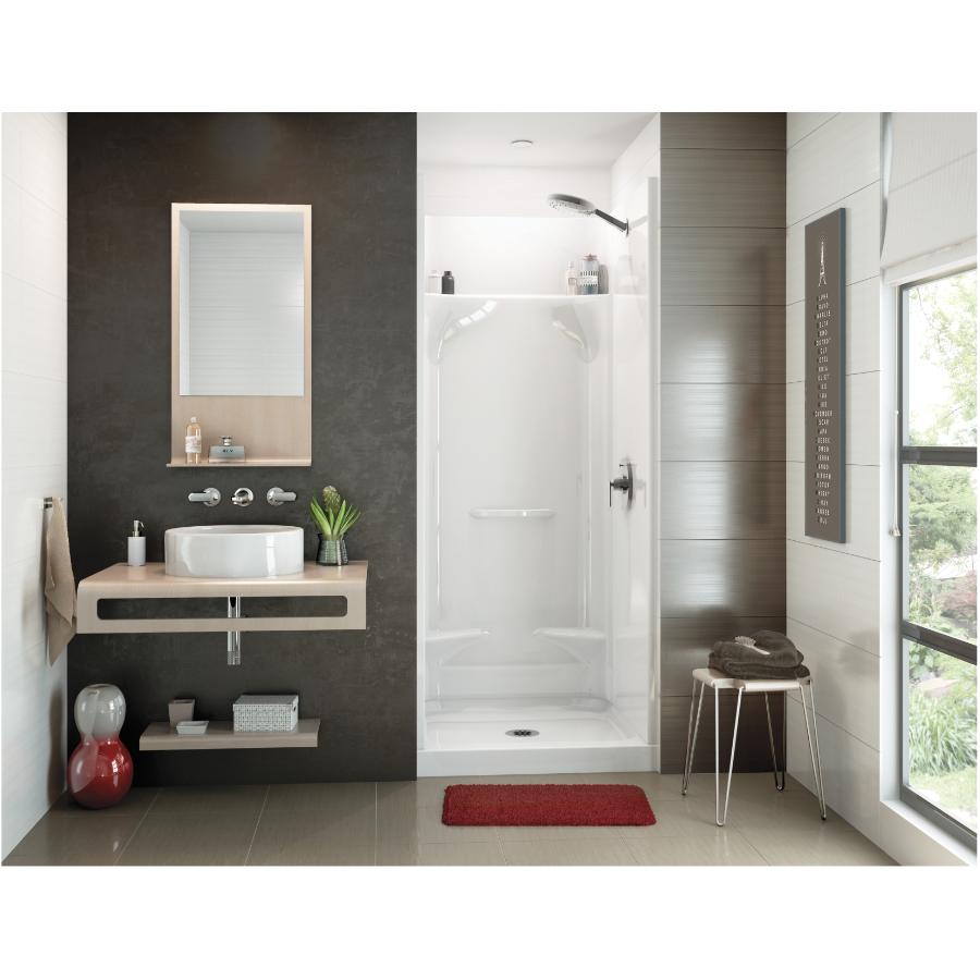 32"x 32" Essence 4 Piece AcrylX Shower with Centre Drain, White