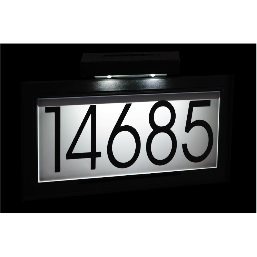 Black Led Solar Light For Address, Solar Lighted House Numbers Canada