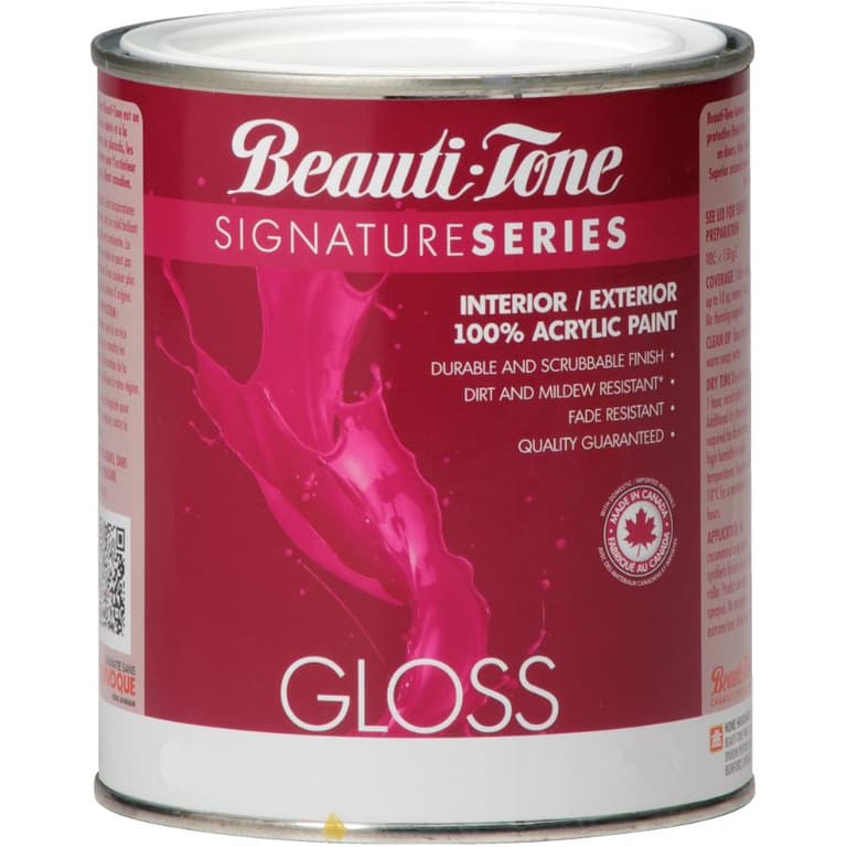 BeautiTone 911mL Gloss White Interior/Exterior Latex