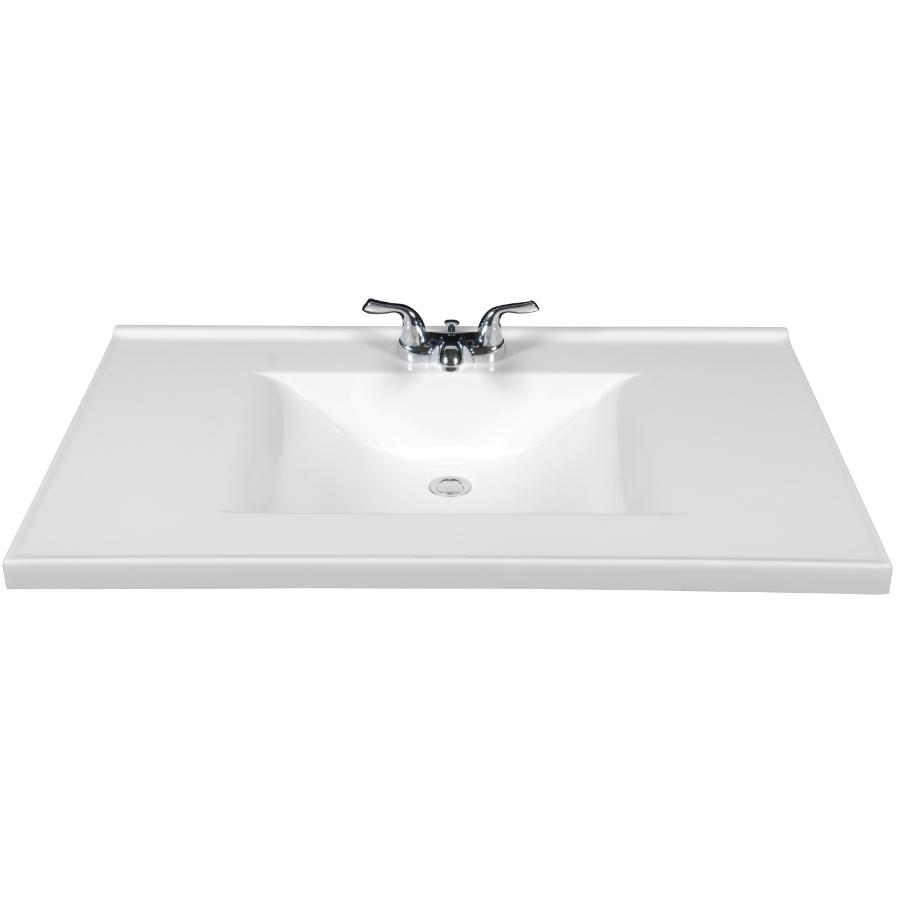 Matrix Designs 37 X 22 Cultured Marble Vanity Top Home Hardware - Bathroom Vanity With Top Sink