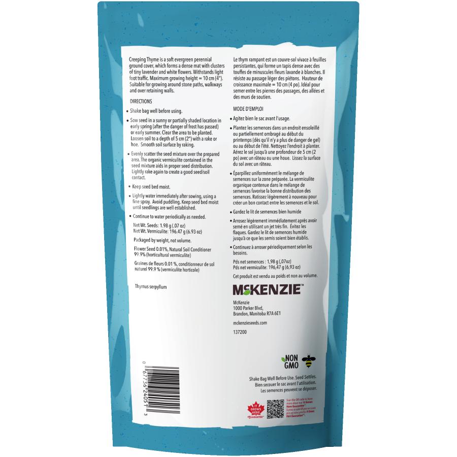 Thyme  MCKENZIE 198g Creeping Thyme Mix Flower Seeds | Home Hardware