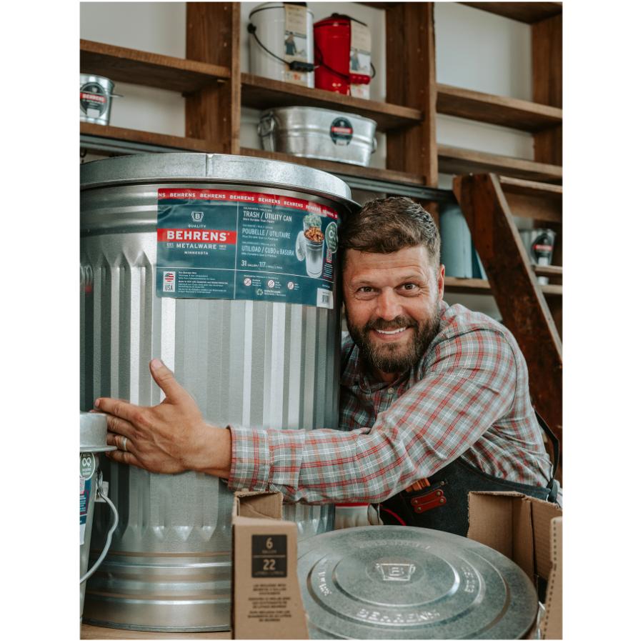 BEHRENS Galvanized Garbage Can | Home Hardware
