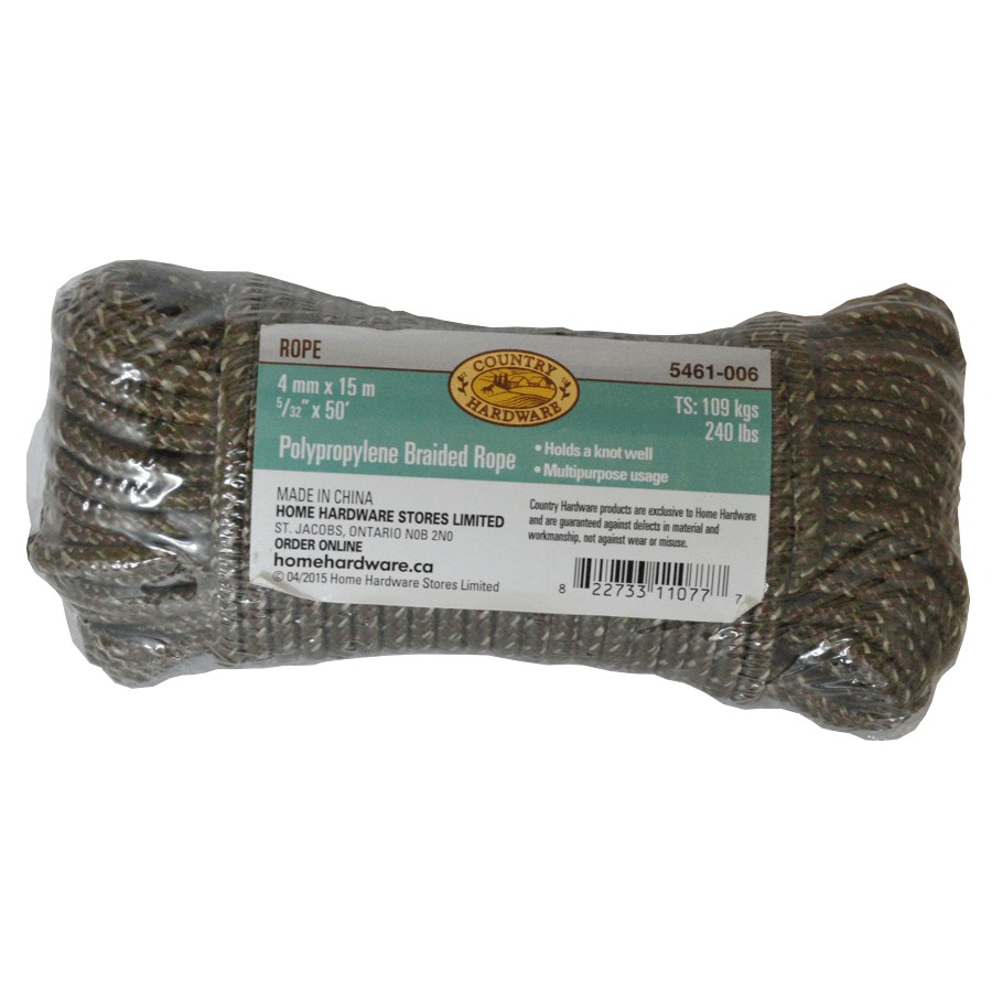 Set of 4 Twisted 5/32 x 50 Polypropylene All Purpose Floating Rope in 4 Colors 5/32 Set of 4 