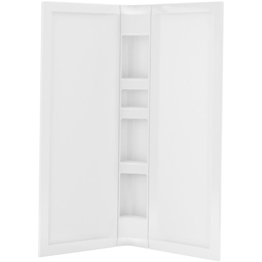38" x 38" Acrylic 3Piece Corner Shower Wall Set White
