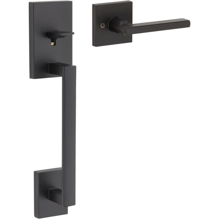 Weiser Lock Iron Black San Clemente/Halifax Entrance Gripset Home