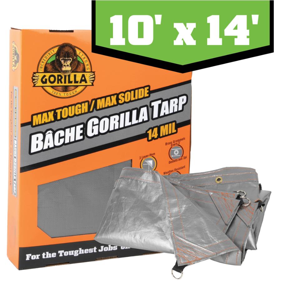 GORILLA 10' x 14' Max Tough Silver Poly Tarp | Home Hardware