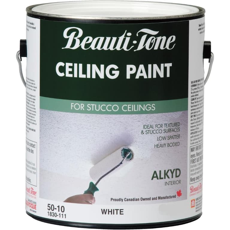 BEAUTITONE 3.78L Interior Flat White Alkyd Ceiling Paint Home