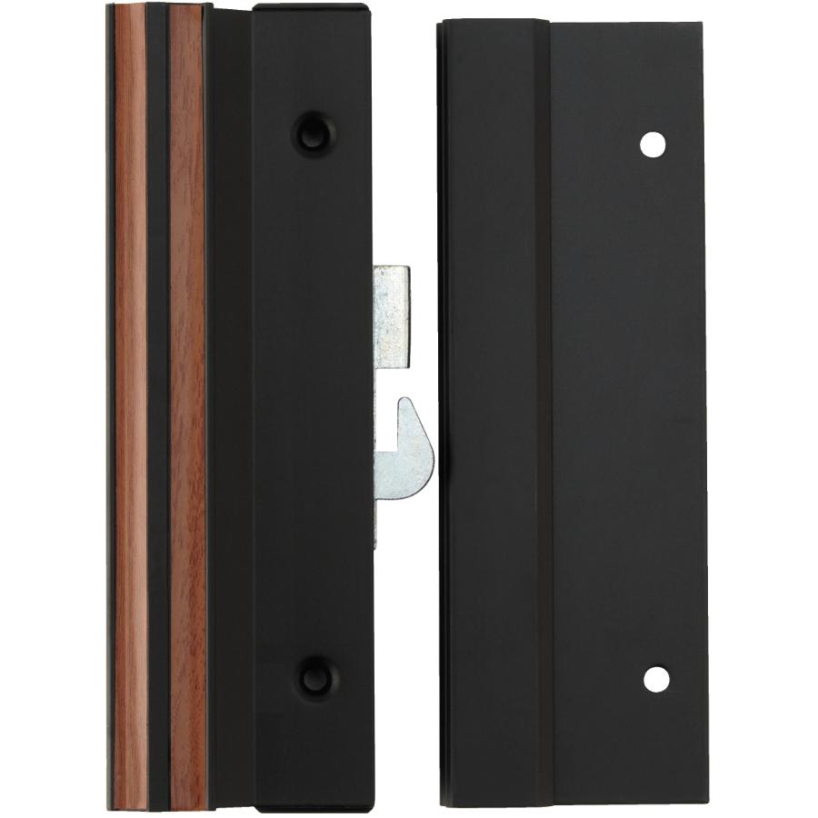 Black Patio Screen Door Pull Handle Latch – Surface Mount, Non-Handed, 4" X 1.78" Plastic Replacement