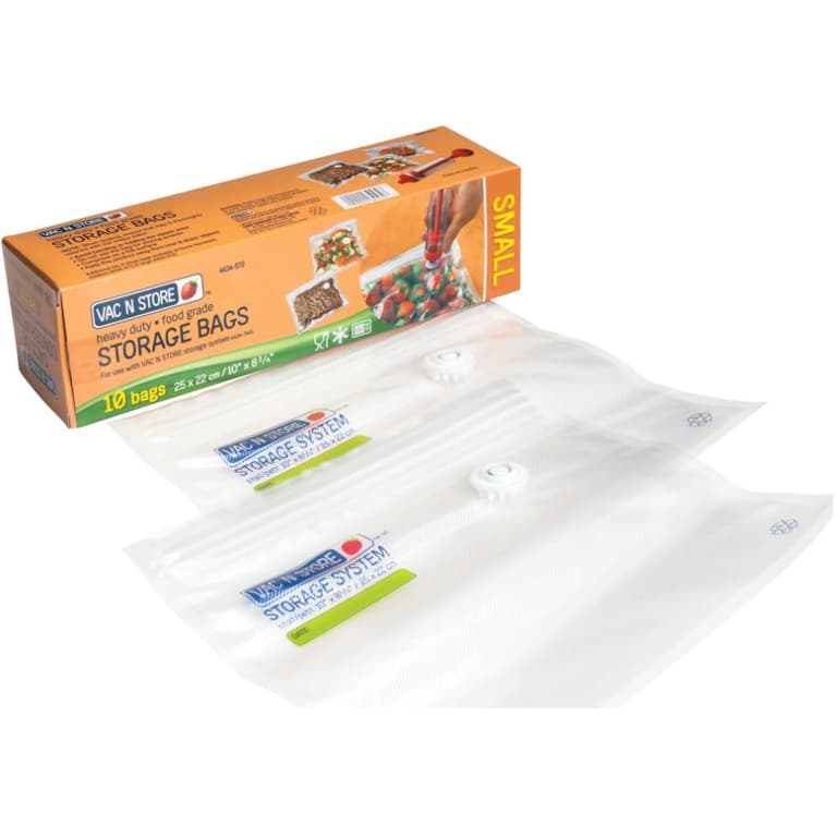 VAC N STORE 10 Pack Small Vacuum Food Storage Bags Home Hardware Canada