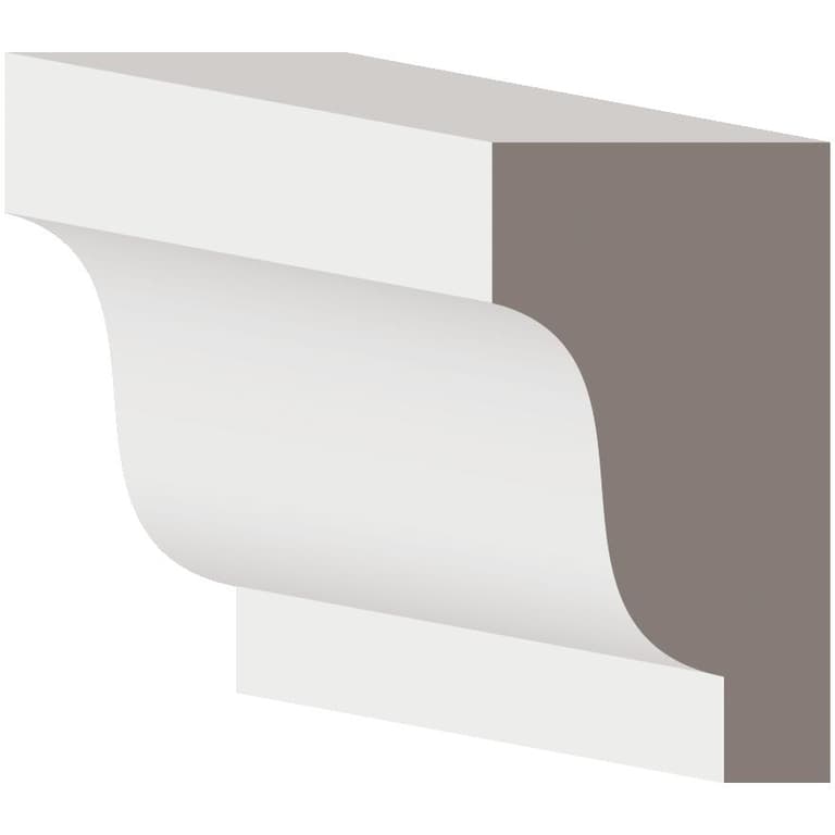 Metrie 13/16"x21/4" Finger Jointed Pine Primed Crown Moulding, by